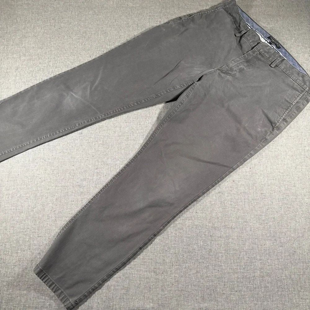 Banana Republic Fulton Chino Men 34x30 (Fits 34x28) Dark Grey Slim Stretch Pants